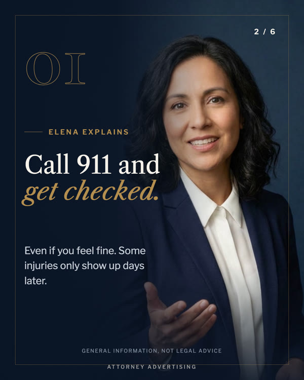 Slide: Call 911 and get checked