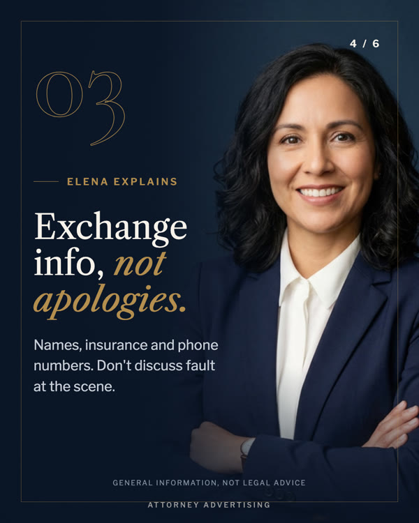 Slide: Exchange info, not apologies